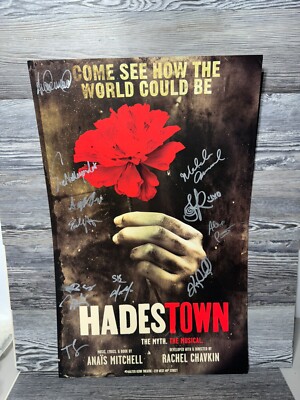 CAST SIGNED HADESTOWN, THE MUSICAL, BROADWAY WINDOW CARD/POSTER | eBay