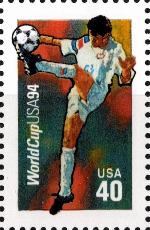 USA 1994 FIFA WORLD CUP SOCCER SOUVENIR SHEET THREE STAMPS SCOTT 2837 MNH - Image 4 of 4