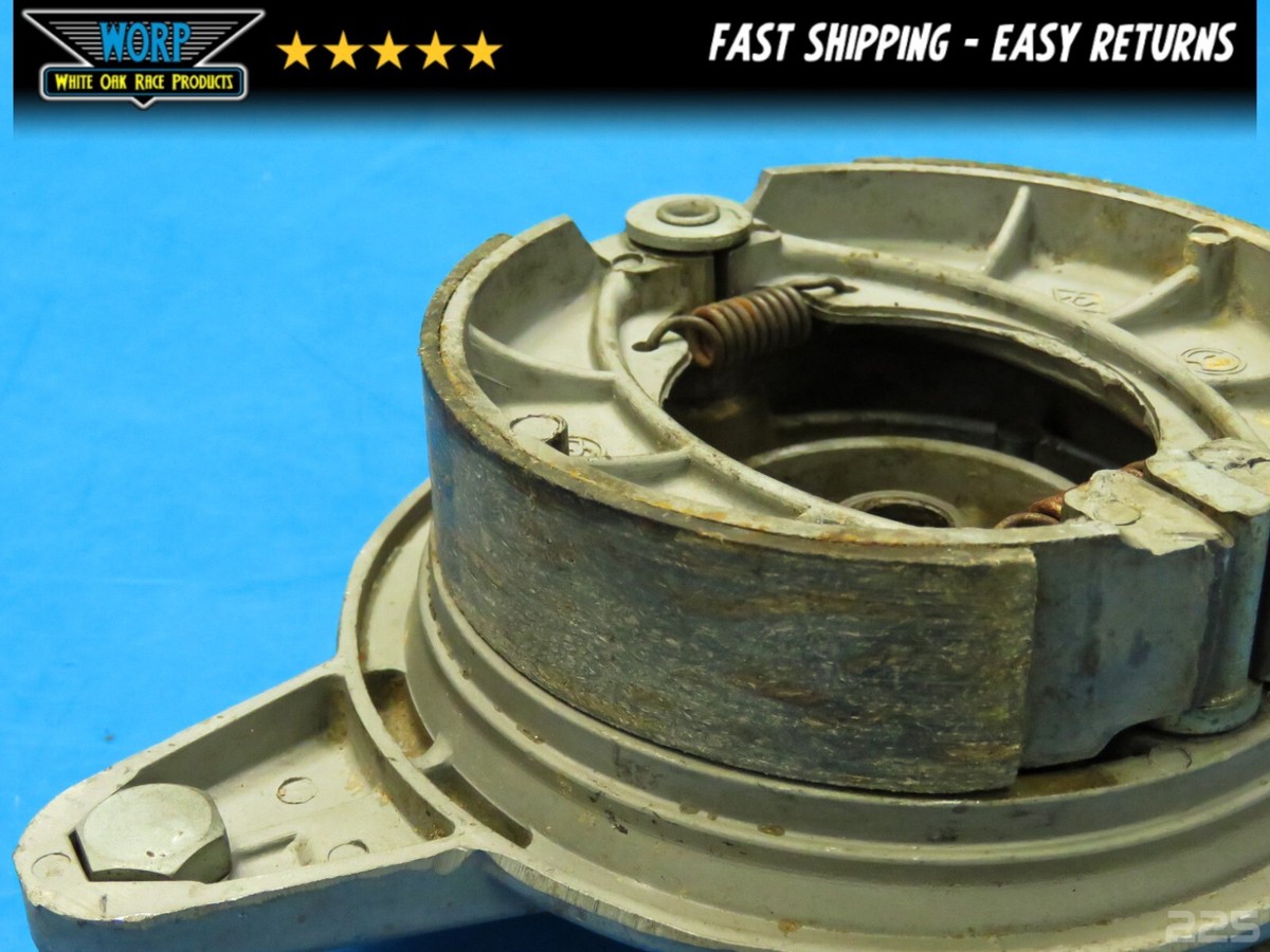Hodaka • NOS 929218 Front Brake Shoes Backing Plate Assembly 92
