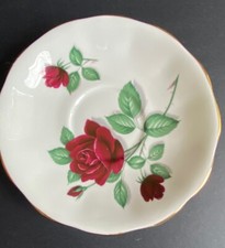 Royal Standard bone china saucer only RED VELVET ROSE