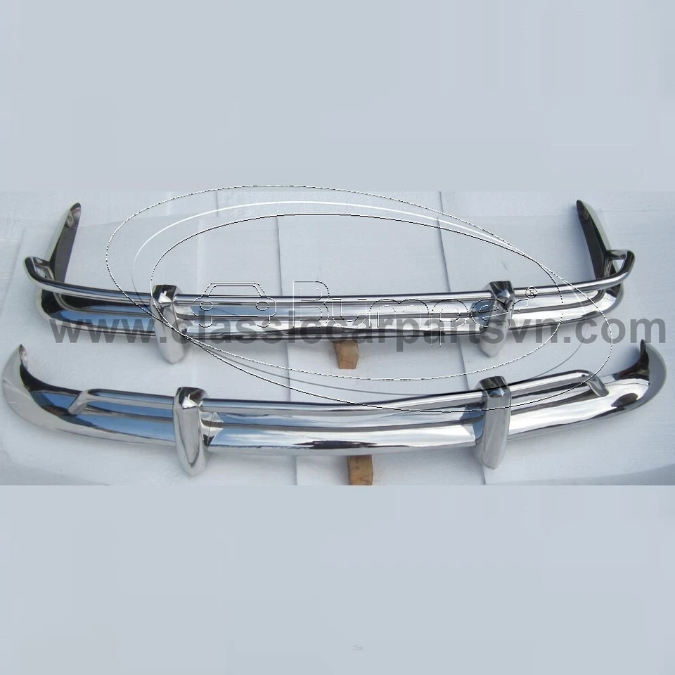 Parachoques Volkswagen Karmann Ghia estilo EE. UU. (1955-1966) de acero inoxidable NUEVO Foto 2 de 4