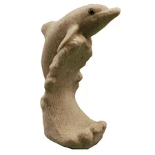 Jumping Dolphin Sand Sculpture Figurine 5" Tall Beach Decor Mr. Sandman DOL12