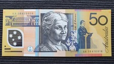AUSTRALIA $50 AA16 FIRST PREFIX 2016 Stevens/Fraser UNC Polymer Banknote