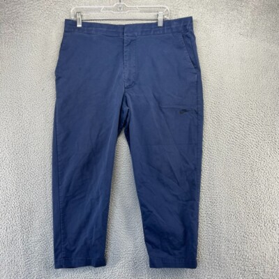 Nike Pants Men's 36 Short Blue Chino Khaki Tech Woven Skater