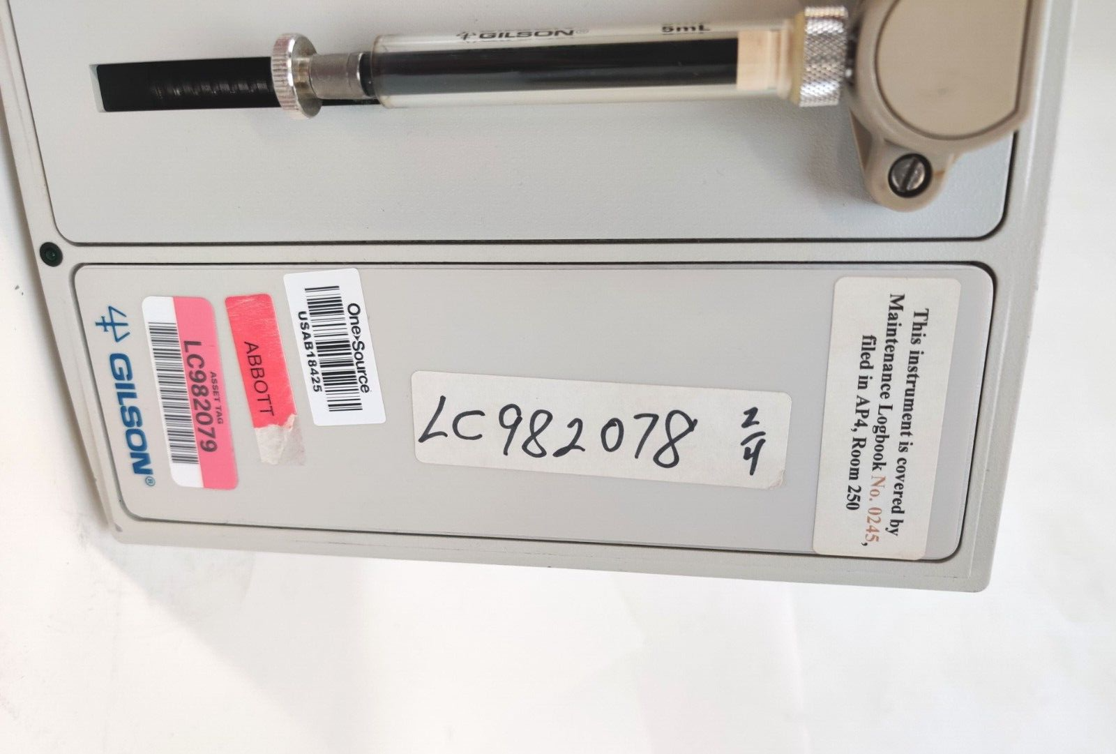 Gilson Single Syringe Pump 402 with Syringe 5mL for LC System eBay