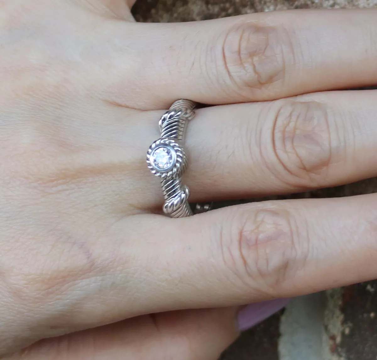 Judith Ripka Sterling Silver 925 Diamonique CZ Ring Size 11 eBay