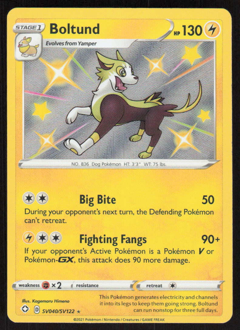 Pokemon TCG Shining Fates: Shiny Vault #SV040/SV122 Boltund NM