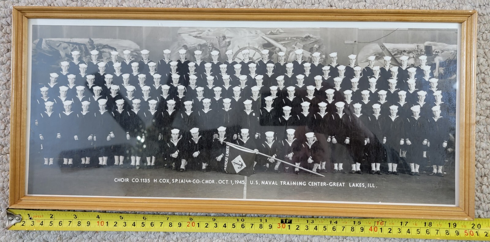 1945 US NAVY Group Photo Blue Jacket Choir Naval Training Center Great Lakes IL eBay