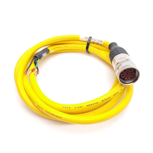 Parker 71-021626-25 Rev F Servo Power Cable 6-Pin Round to Flying Leads 7' Long