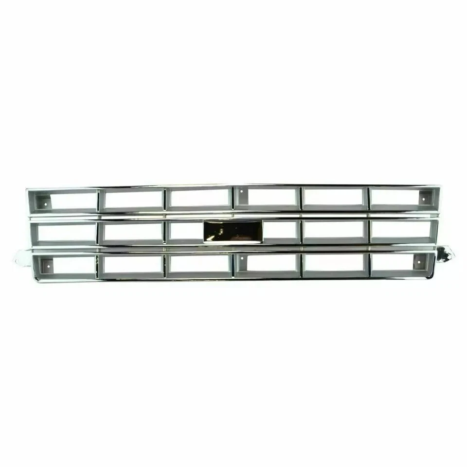 New  Front Grille Headlight Door Chrome & Silver 3PC For 1982-1990 Chevrolet S10 - Image 3 of 4