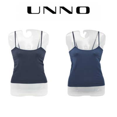 Unterhemd, Mikrofaser, Damen, blau + dunkelblau 4281 UNNO