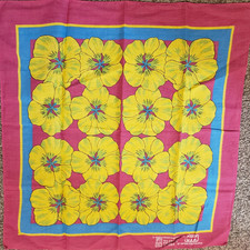 Yellow Flora Pansy Paris Cotton Bandana Rodeo Christmas Gift Made in USA