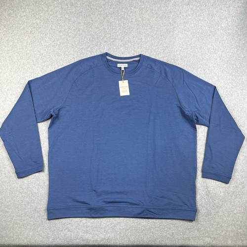 Peter Millar Crown Sport Performance Crewneck Pullover Sweater Sport Blue XXL