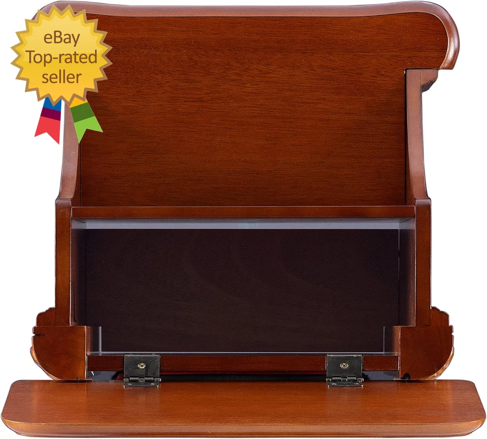 Woodbury Mahogany Bed Step with Storage Information Lightly Distressed - Image 2 of 2