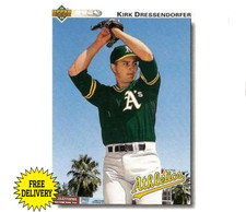 1992 Upper Deck Gold Hologram Baseball #632 Kirk Dressendorfer Oakland Athletics