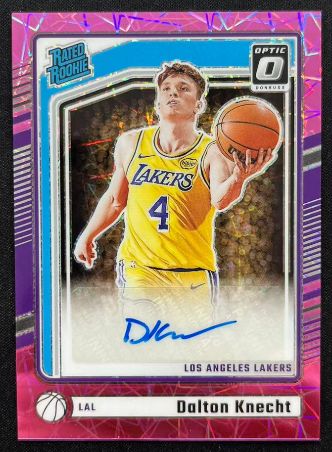 Dalton Knecht 2024-25 Panini Donruss Optic 35/79 Auto Pink Velocity RC #307