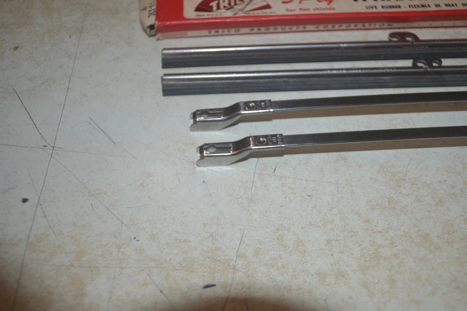 1936 Buick 80 90 Series Original Equipment Wiper Arms Blades Nuts Trico Factory - Image 4 of 4