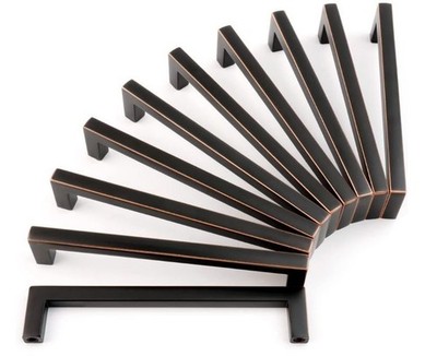 10 Pack 8 Inch Kitchen Square Cabinet Handles Oil-Rubbed Bronze Pulls