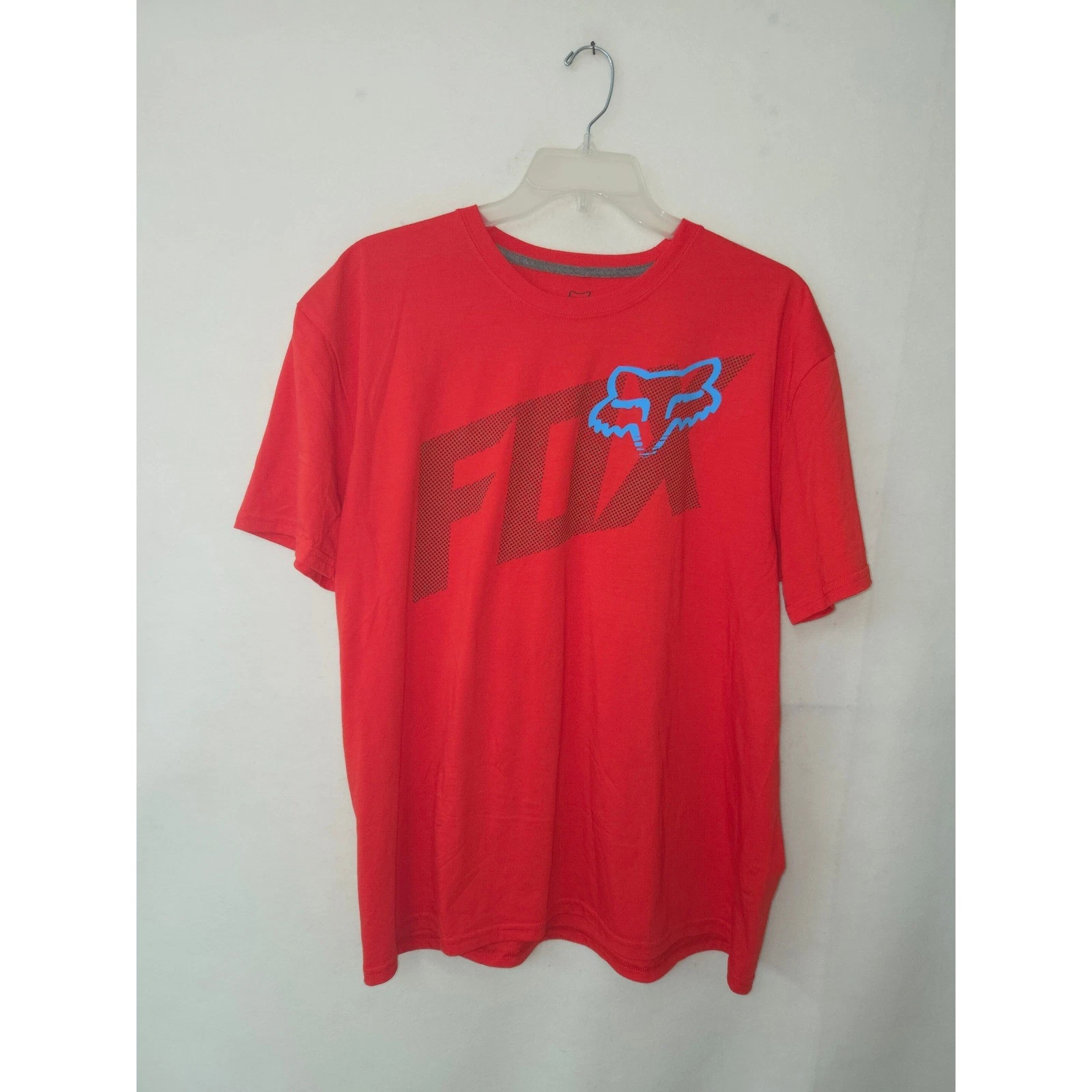 Fox Racing Tech T-Shirt Men XL Red TruDri Graphic Logo Short Sleeve Cycling Moto