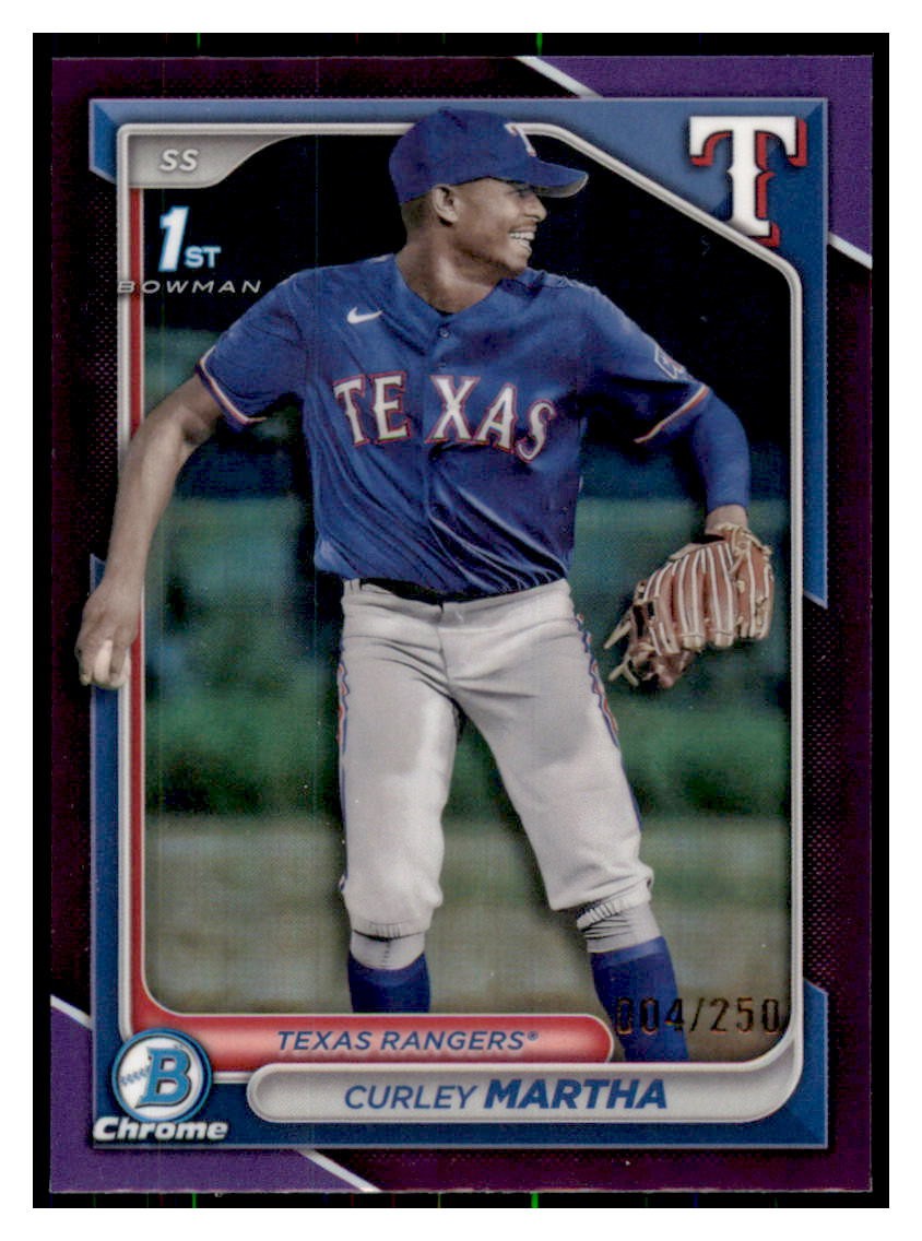 Curley Martha 2024 Bowman Chrome /250 Purple Refractors #BCP-168 Rangers