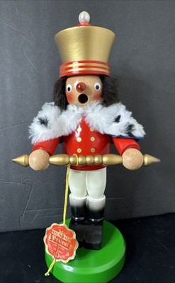 Vintage Steinbach Smoker King/Prince with Crown and Ermine Style Cape