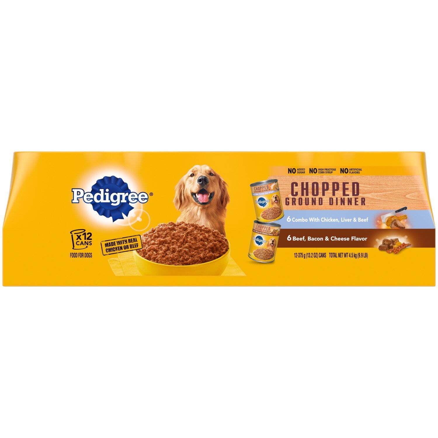 Can W/ Chicken Liver Beef Bacon & Cheese Flavor Vitamin Mineral New