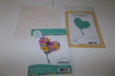 Taylored Expressions "Heartful Blooms" Stecil, Stamp and Die Used
