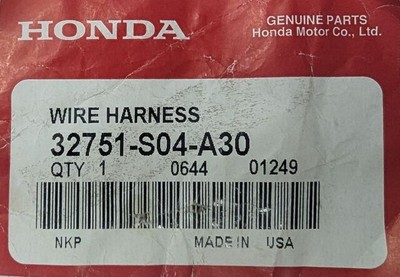 1999-2000 Genuine Honda Civic Driver Door Wire Harness 32751-S04