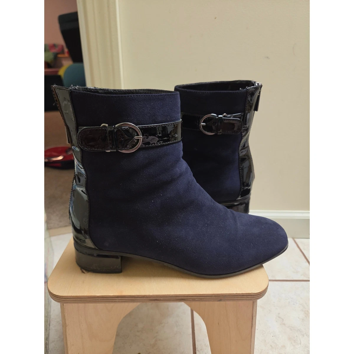 Aquatalia Navy Suede Cap Toe Derby Shoes Made In Italy Size 9 Pasha Navy – Aquatalia® main image 2