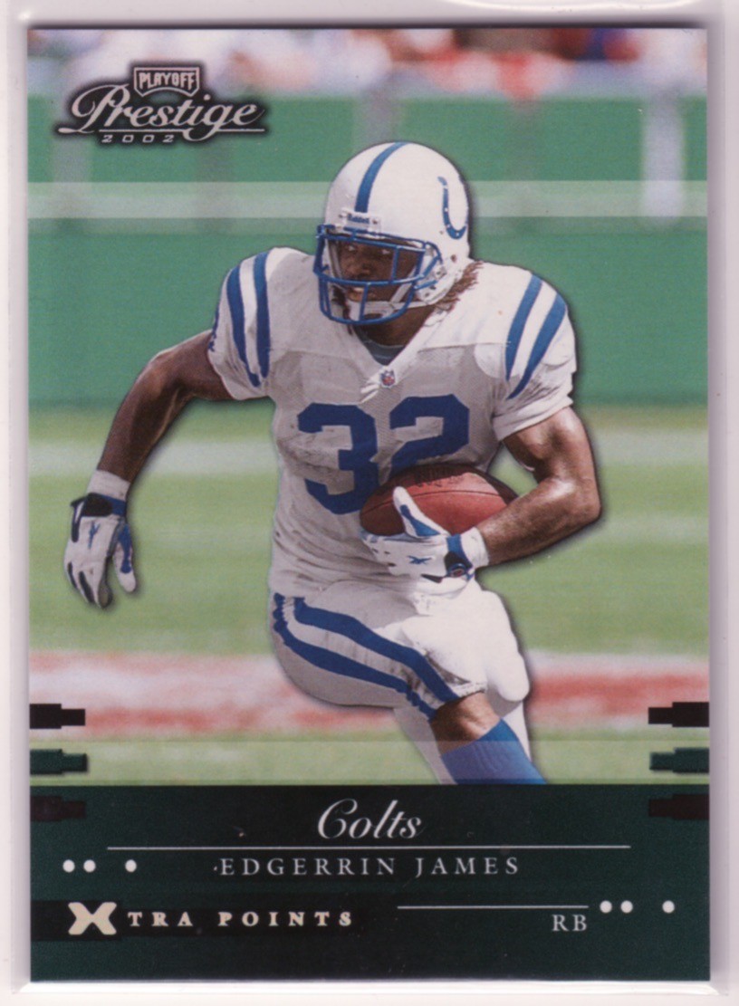 2002 Playoff Prestige Xtra Points Green #65 Edgerrin James #'d 129/150