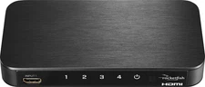 Rocketfish- 4-Port 4K 60Hz HDMI Switch Box - Black