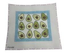 Pippin Studios Avocados Hand Painted Needlepoint Canvas P-D-019