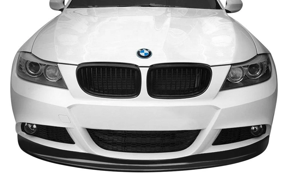For BMW 335d 09-11 AK-M Style Fiberglass Front Bumper Lip Spoiler Unpainted Foto 2 de 4