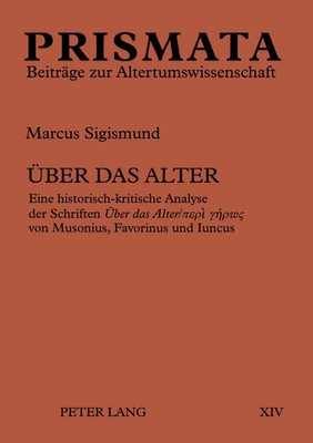 Über das Alter Markus Sigismund Taschenbuch 388 S. Deutsch 2003 Peter Lang