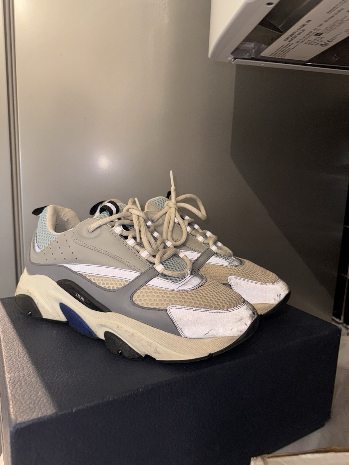 Dior B22 Baby Blue Trainers Size UK 7.5 image 2