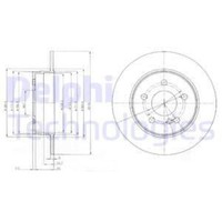 Delphi 2X Bremsscheibe Hinten Ø278 Mm Voll FüR Mercedes-Benz C-Klasse W204 S204