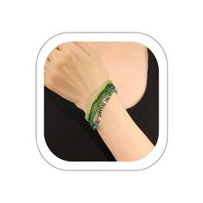 Multicolored Crystal Beaded Bracelet Set 4 Piece Stackable Stretch Bracelets Boh