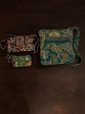 Lot of 3 Vera Bradley crossbody purse & Wallets Various Styles & Patterns - Cute