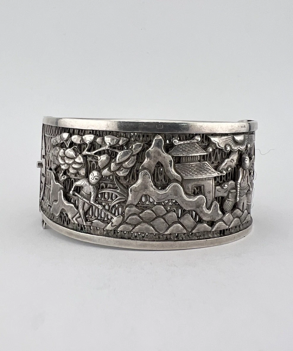 Silver Chinese Bracelets 1900-1940 for sale | eBay