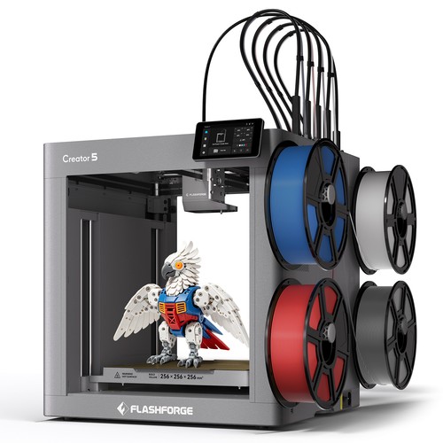 FLASHFORGE Creator 5 3D Printer 4-Independent-Extruder No-Waste Printing 600mm/s