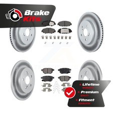 Front Rear Coated Brake Rotors Ceramic Pad Kit For 2019-2019 Toyota Corolla 2.0L