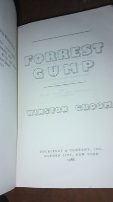 Forrest Gump By Winston Groom TRUE Stated FIRST EDITION Doubleday, 1986