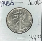 1945-S WALKING LIBERTY SILVER HALF DOLLAR ~SL/UNC ~NICE COIN~