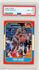1986 Fleer Thurl Bailey #6 PSA 8