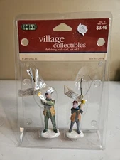 Lemax Fly Fishing with Dad Set of 2 Christmas Village Figures 12495W 2001 New