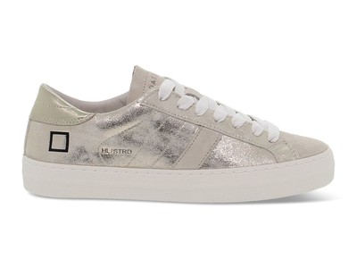 Sneakers D.A.T.E. W HL STRD PL in platinum leather - Women's Shoes