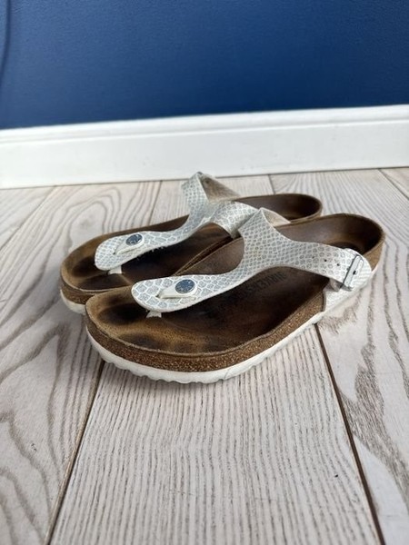 Women Birkenstock Gizen Slippers White 38