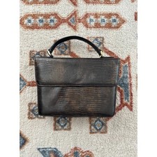 Borsa Jones New York vintage bronzo lucertola pelle goffrata manico superiore sm