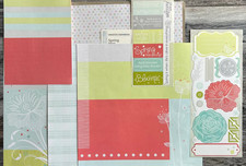 SPRING ADDITIONS 12x12 Scrapbook Paper Mats Stickers Creative Memories