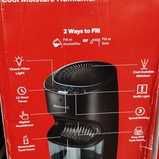 Honeywell Cool Mist Humidifier Black, 1 gal, 350 sq ft, Timer, Humidistat